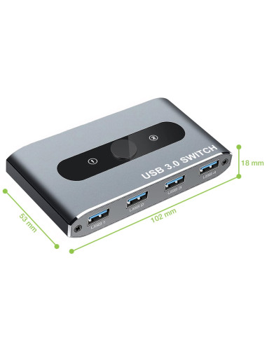 Switch USB 3.0 per 2 PC in 4 out