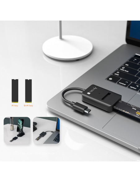 Adattatore SSD da USB-C&trade a NVMe/SATA M.2