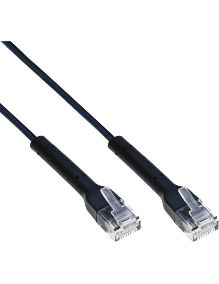 Cavo Slim Patch di Rete Pieghevole in Rame Cat.6A U/UTP 5m Nero
