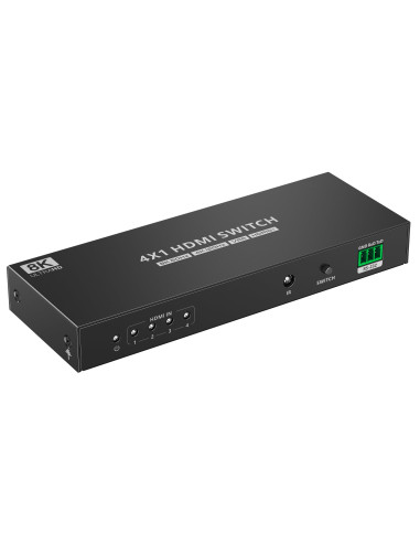 Switch 4x1 HDMI 2.1 8K 3D con SPDIF Ottico