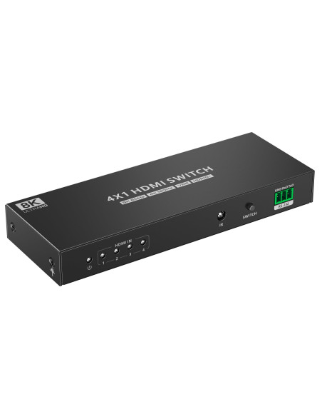 Switch 4x1 HDMI 2.1 8K 3D con SPDIF Ottico
