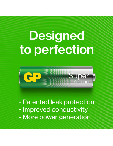 Confezione 4 Batterie GP Super Alcaline Stilo AA 15A/LR6