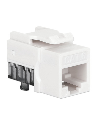 Frutto Keystone Slim Cat.6 per Cavo Rigido con Supporto Punch-Down 25 pz Bianco