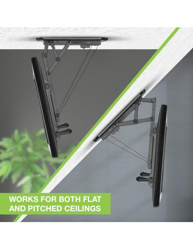 Supporto TV Motorizzato da Soffitto Inclinabile Integrazione Smart Home per TV da 32 a 70''