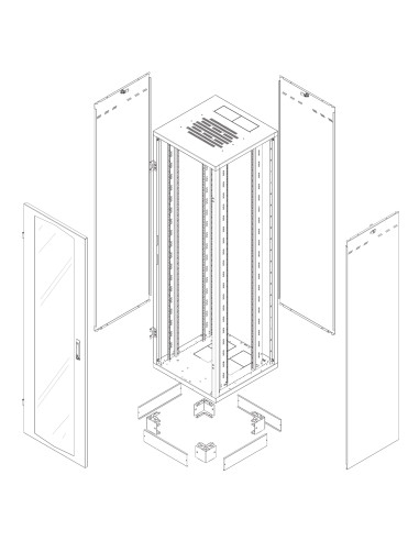 Armadio Rack NextGen 19'' 600x600 33U Nero
