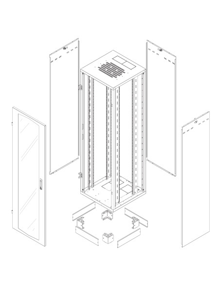 Armadio Rack NextGen 19'' 600x600 33U Nero