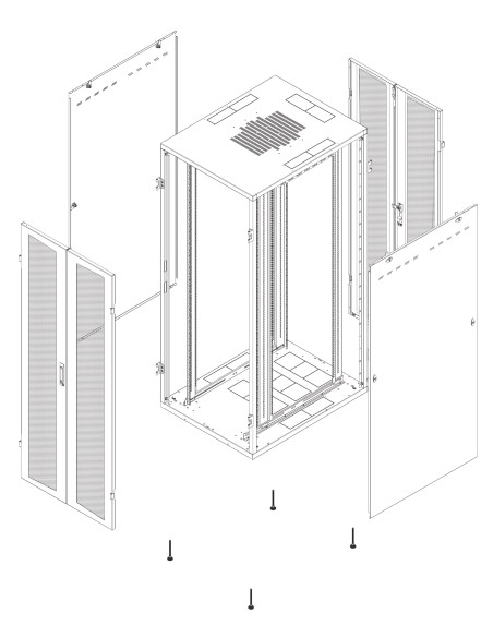 Armadio Server Rack NextGen 1000 19'' 800x1000 42U Nero Porta Grigliata