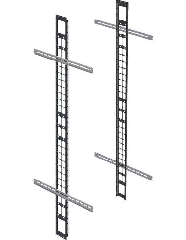 Canala Discesa Cavi per Armadi Rack 19'' Profondi 600 mm Nero