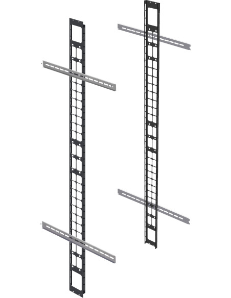 Canala Discesa Cavi per Armadi Rack 19'' Profondi 600 mm Nero