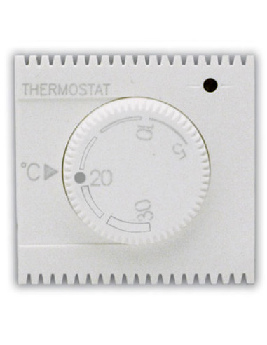 Domus S44 Termostato Elettronico con Manopola 230V NA+NC 5A 2 Moduli Bianco Lucido