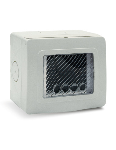 Contenitore Autoportante Stagno IP55 per Tubo Sportello con Membrana Cedibile 3 Moduli Bianco