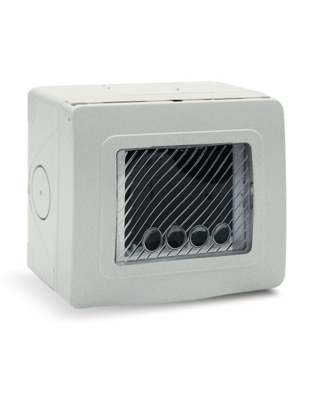 Contenitore Autoportante Stagno IP55 per Tubo Sportello con Membrana Cedibile 3 Moduli Bianco