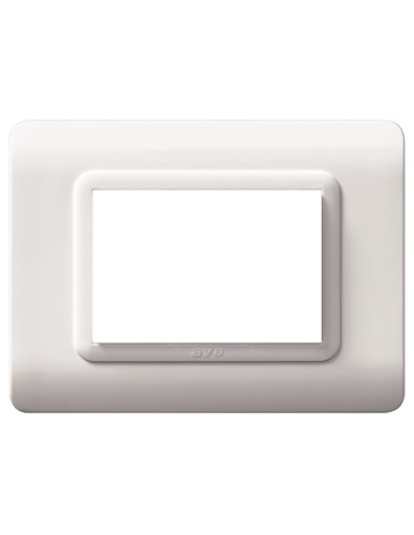 Placca Tecnopolimero S44 3 Moduli Bianco