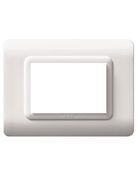 Placca Tecnopolimero S44 3 Moduli Bianco