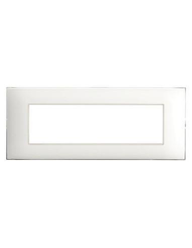 Placca Serie YOUNG 44 per Scatola Rettangolare 7 Moduli Bianco