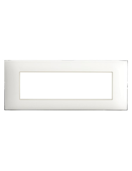 Placca Serie YOUNG 44 per Scatola Rettangolare 7 Moduli Bianco