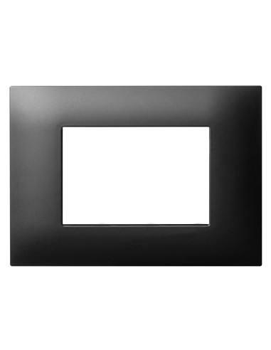 Placca Serie YOUNG 44 per Scatola Rettangolare 3 Moduli Grigio