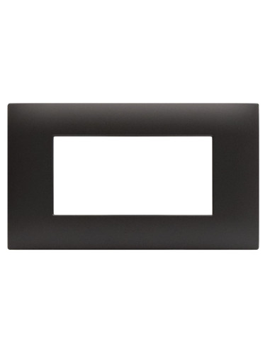 Placca Serie YOUNG 44 per Scatola Rettangolare 4 Moduli Grigio