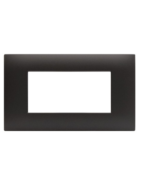 Placca Serie YOUNG 44 per Scatola Rettangolare 4 Moduli Grigio