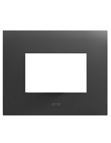 Placca Serie Smart44 in Metallo 3 Moduli Grigio