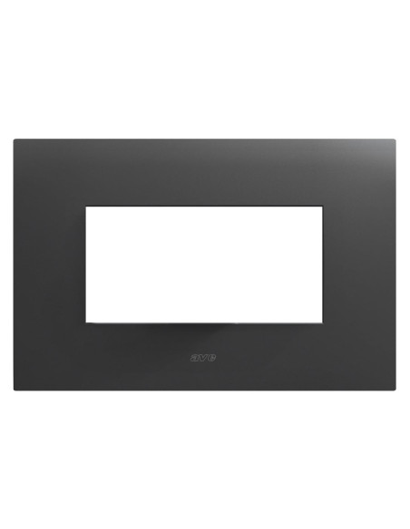Placca Serie Smart44 in Metallo 4 Moduli Grigio