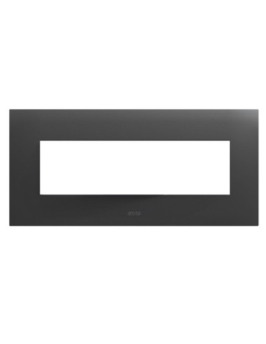 Placca Serie Smart44 in Metallo 7 Moduli Grigio