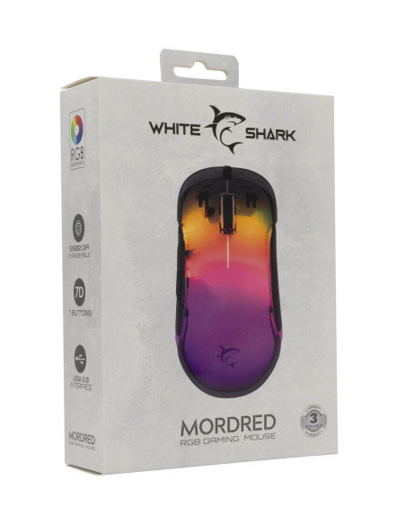 Mouse Ottico USB Gaming 12800 Dpi 7 Tasti Retroilluminazione LED RGB Nero