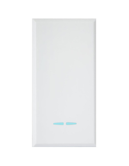 WHITEK S44 Invertitore Tasto con Gemma 1P 16AX Illuminabile 1 Modulo Bianco Opaco