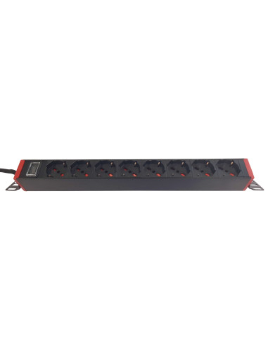 Multipresa 8 Posti da Rack 19'' con Staffe Ruotabili a 360&deg Spina Italiana