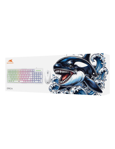 Kit Tastiera 101 Tasti e Mouse USB 7200 Dpi Bianco