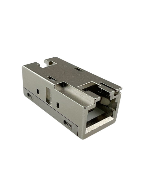 Accoppiatore RJ45 Cat6A 8P8C Femmina/ Femmina 10G STP Silver