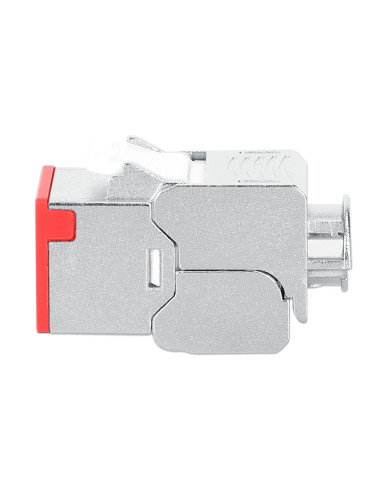 Frutto Keystone RJ45 Cat.6A 10G Slim STP Toolless Rosso
