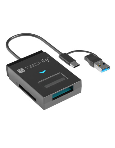 Adattatore USB-A/USB-C&trade a NVME/SATA M.2 con Lettore Memorie SD/TF