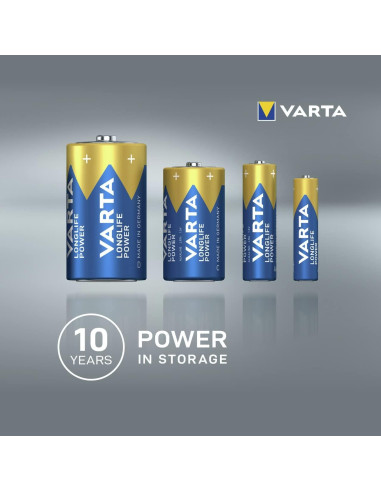 Blister 2 Batterie 1.5V Longlife Power Alcalina C Mezza Torcia