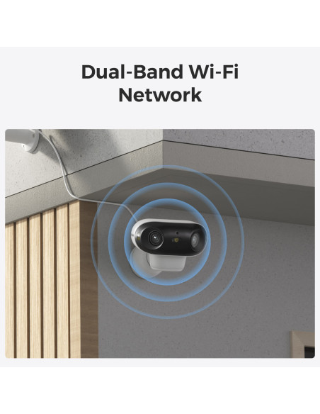Telecamera di Sicurezza 180&deg Doppio Obiettivo 8 MP 4K WiFi 6