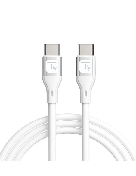 Cavo USB-C&trade Maschio/Maschio USB 2.0 in Silicone 1m Bianco