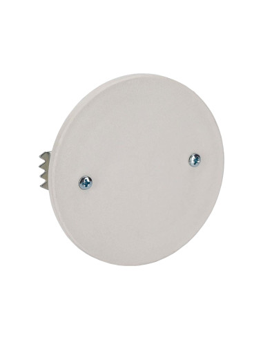 Coperchio con Graffe per Scatola da Incasso &oslash85mm Bianco
