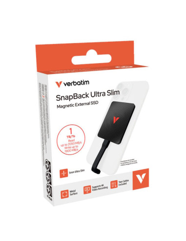 SSD Portatile SnapBack Ultra Slim USB-C&trade 3.2 GEN 2x2 1 TB Nero