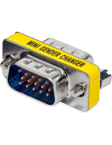 Mini Gender Changer VGA DB 15 poli HD M/M