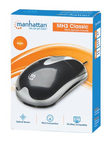 Mouse Ottico PS2 1000 Dpi Nero