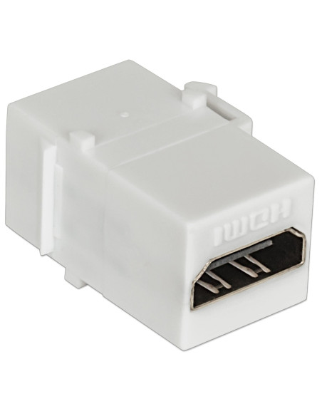 Adattatore Keystone HDMI F/F Tipo A per Pannelli Patch Bianco