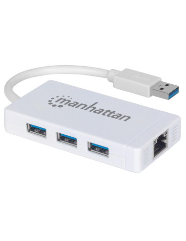 Hub 3 porte USB 3.0 con Adattatore Ethernet Gigabit