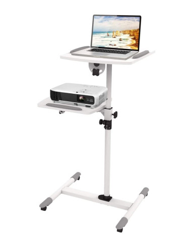Carrello Supporto per Proiettore Beamer Notebook PC Ripiani Regolabili