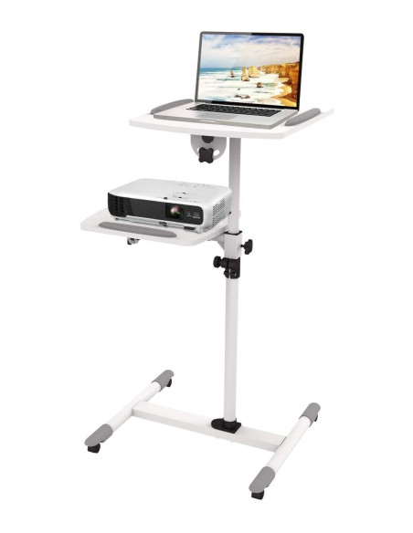 Carrello Supporto per Proiettore Beamer Notebook PC Ripiani Regolabili
