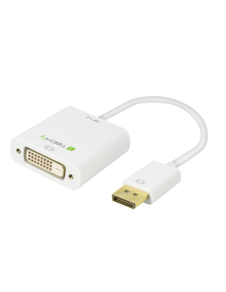 Adattatore DisplayPort 1.2 Maschio / DVI Femmina 15cm Bianco
