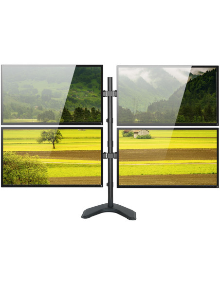 Supporto da Scrivania per 4 Monitor 13-27'' con base