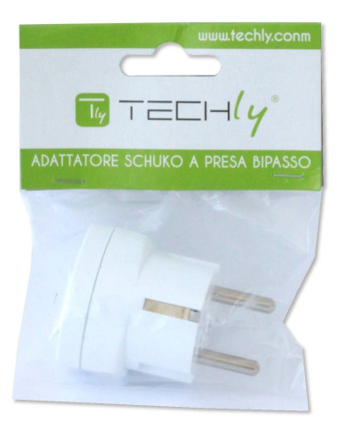 Adattatore spina Schuko a presa 10/16A Bianco