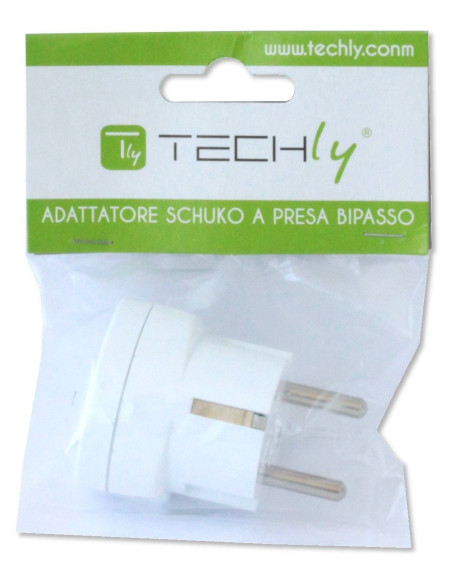 Adattatore spina Schuko a presa 10/16A Bianco