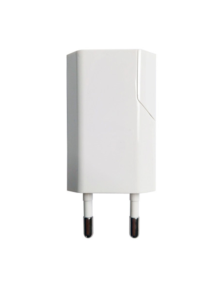 Caricatore USB 1A Compatto Spina Europea Bianco