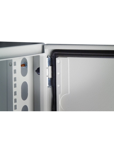 Armadio Rack 19'' a muro 17U grigio IP65 porta vetro prof. 200mm